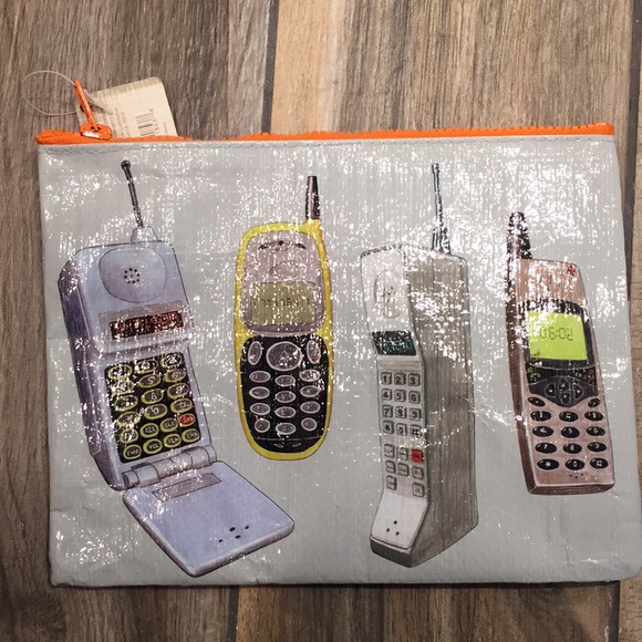 NWT Retro Recycled Cosmetic Pencil Makeup Bag - Picture 3 of 8